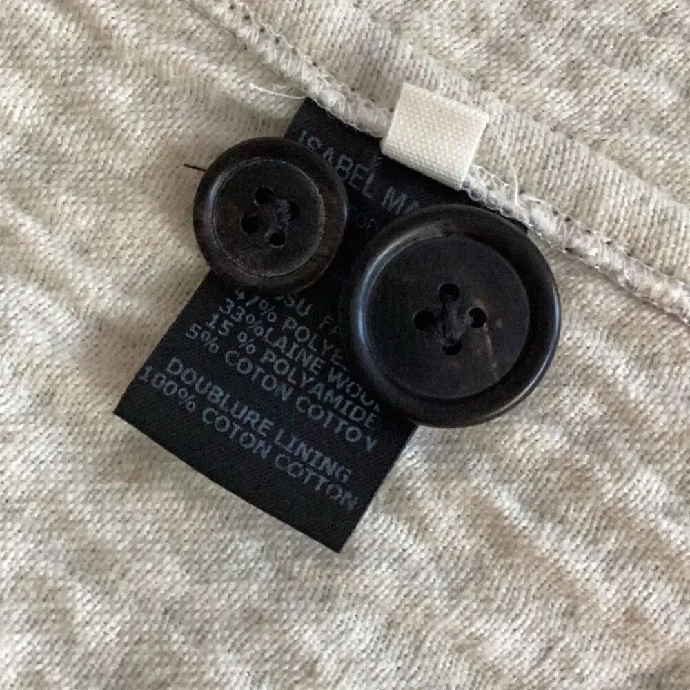 Isabel Marant Etoile Women’s 36 Gray Herringbone Blazer Jacket Wool Blend - Picture 11 of 11